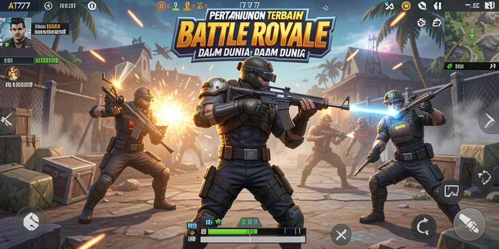 Gameplay seru AT777 di arena Battle Royale yang mendebarkan.