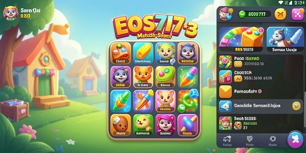 Gameplay menarik dan seru dari EOS77 dengan tantangan Match-3.