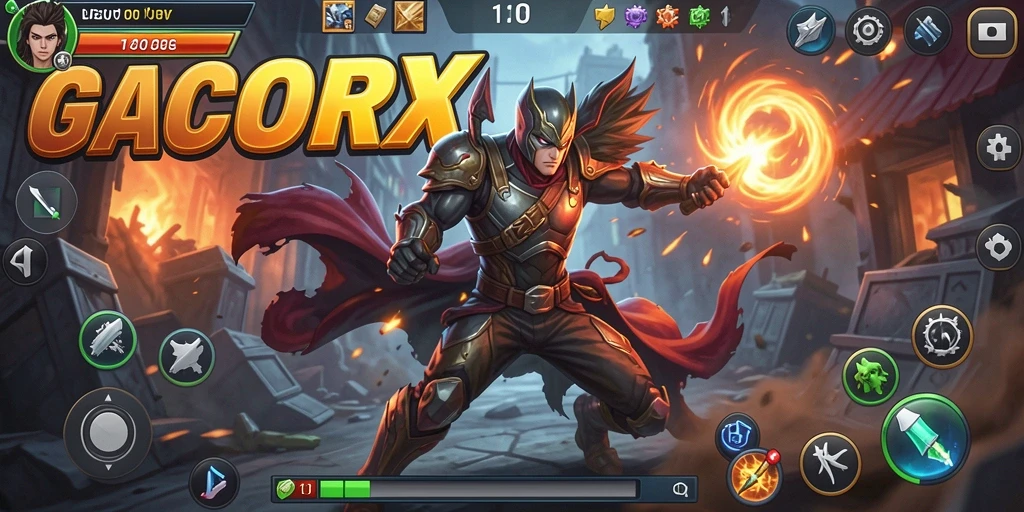 Screenshot GACORX menunjukkan pertempuran seru dengan aksi mendebarkan.