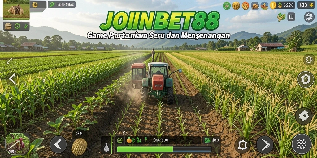 Screenshot menampilkan gameplay seru dari JOINBET88 dengan ladang yang indah.