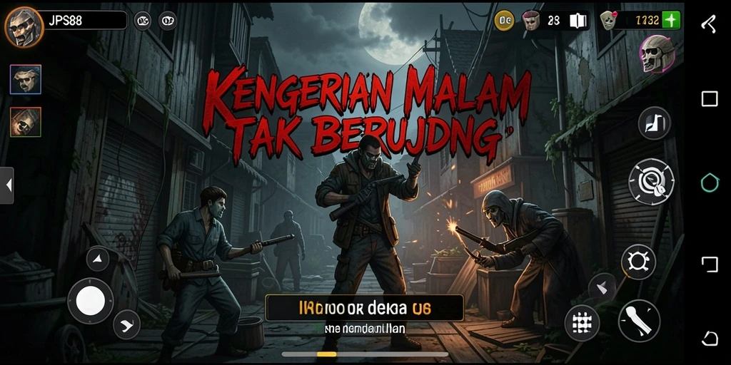 Screenshot menampilkan suasana mencekam dalam gameplay JPS88.