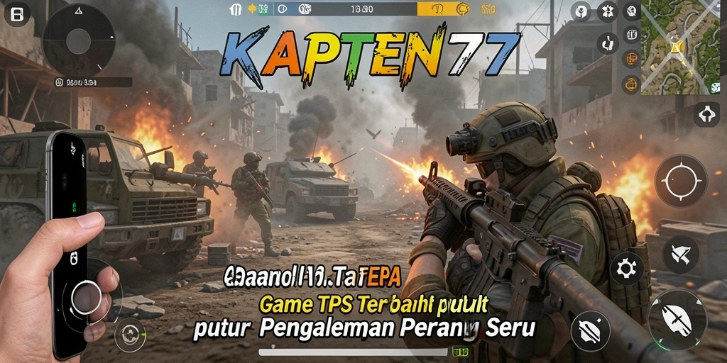 Tangkapan layar KAPTEN77 menunjukkan aksi tembak-menembak yang mendebarkan.
