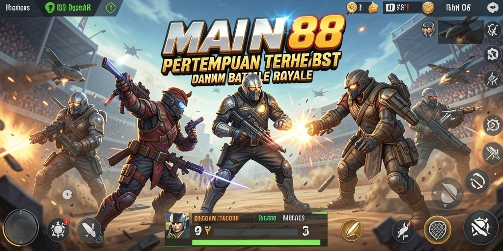 Tangkapan layar gameplay seru di MAIN88 dengan aksi Battle Royale yang menegangkan.