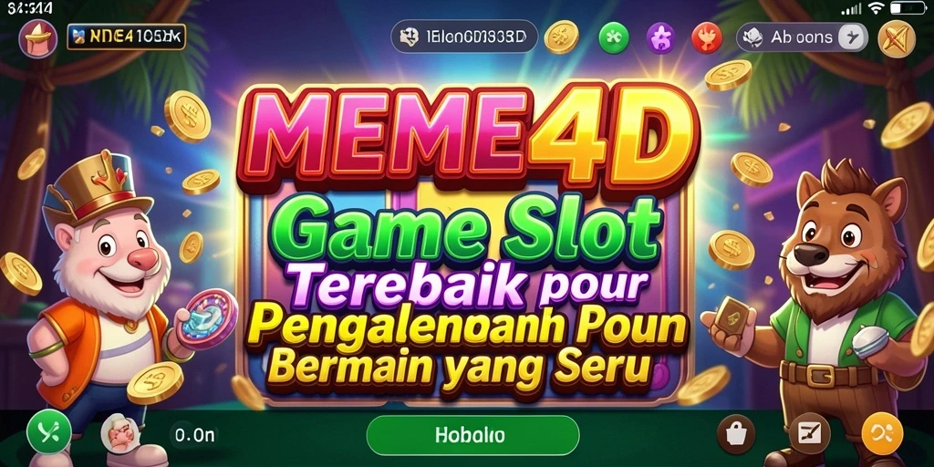 Tampilan gameplay Slot yang penuh warna dan menarik di MEME4D.