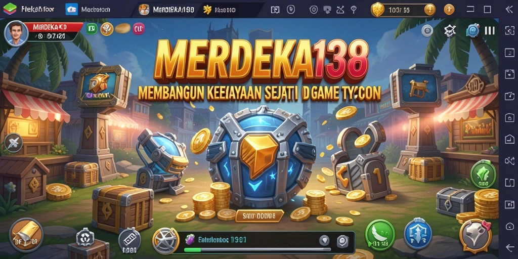 Tangkapan layar permainan MERDEKA138 yang menampilkan proses pengembangan bisnis Tycoon.