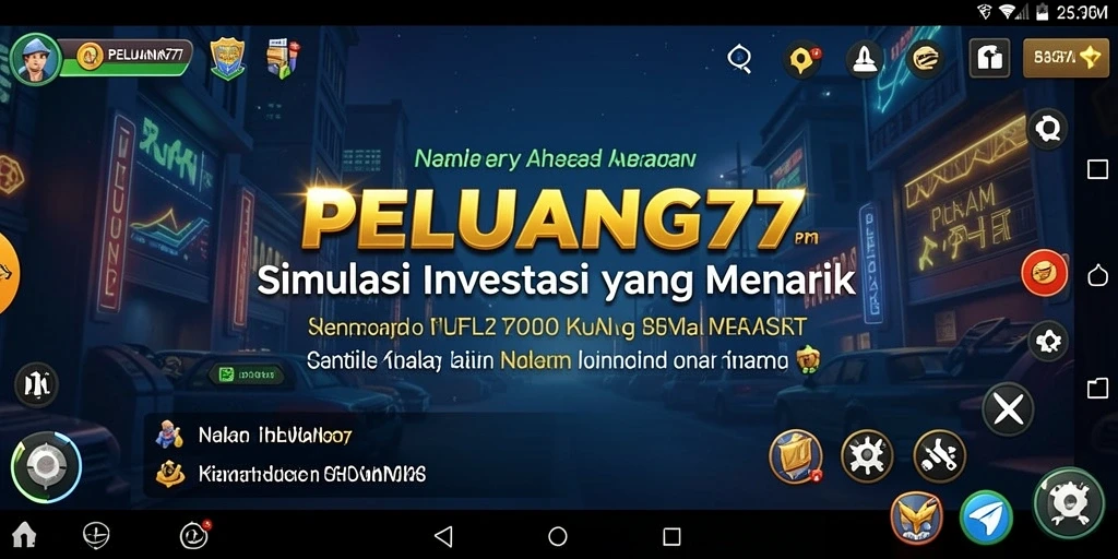Tampilan gameplay PELUANG77 yang menarik dan informatif dalam simulasi investasi.