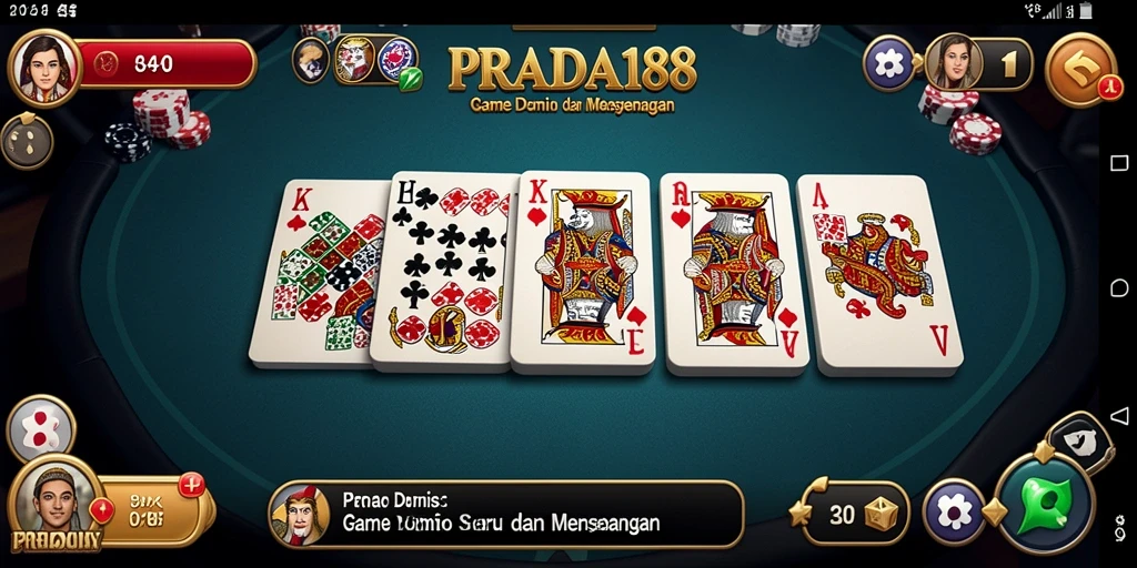 Tampilan permainan domino yang menarik di PRADA188.