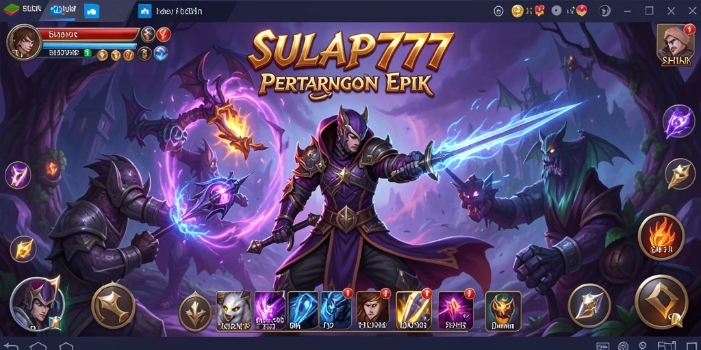 Screenshot menunjukkan karakter bertarung dengan efek sihir yang menakjubkan.