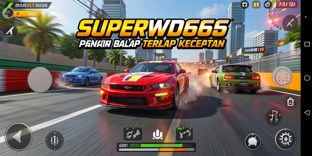 Tampilan gameplay Racing yang mendebarkan dan penuh aksi.
