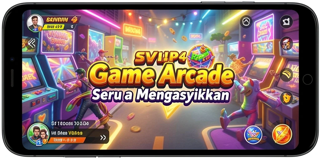 Screenshot gameplay SVIP4 menunjukkan aksi menarik dalam game arcade.